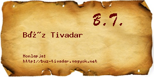 Búz Tivadar névjegykártya