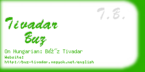 tivadar buz business card